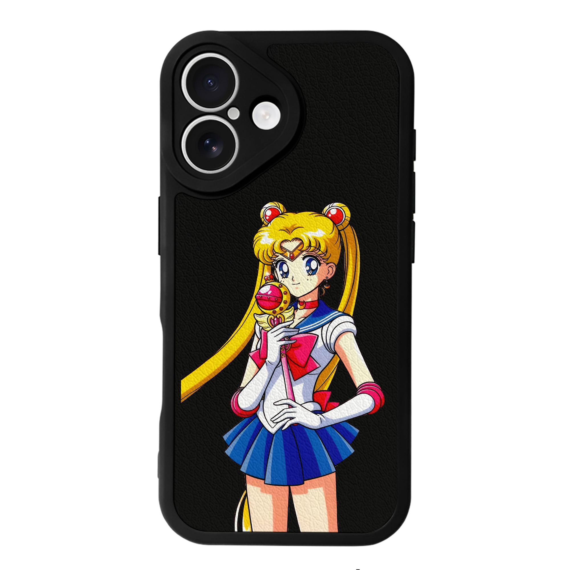 （画像用） 美少女戦士セーラームーン 月野 うさぎ つきの うさぎ Sailor Moon Tsukino Usagi 【iPhone 16シリーズ対応】シリコンスマホケース（レザー調） 材質：シリコン